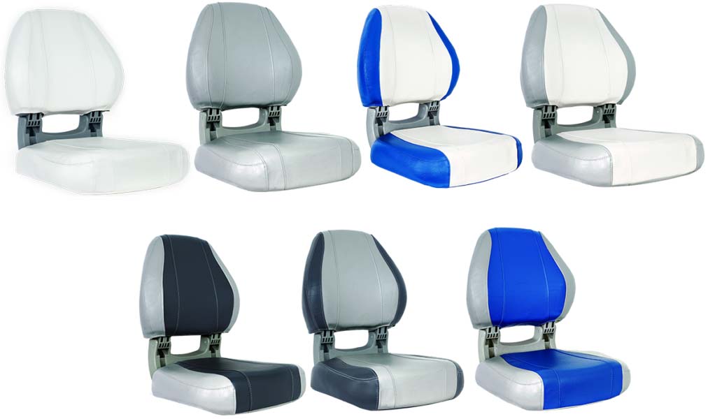 Deluxe Hi Back Folding Boat Seat Color Variations